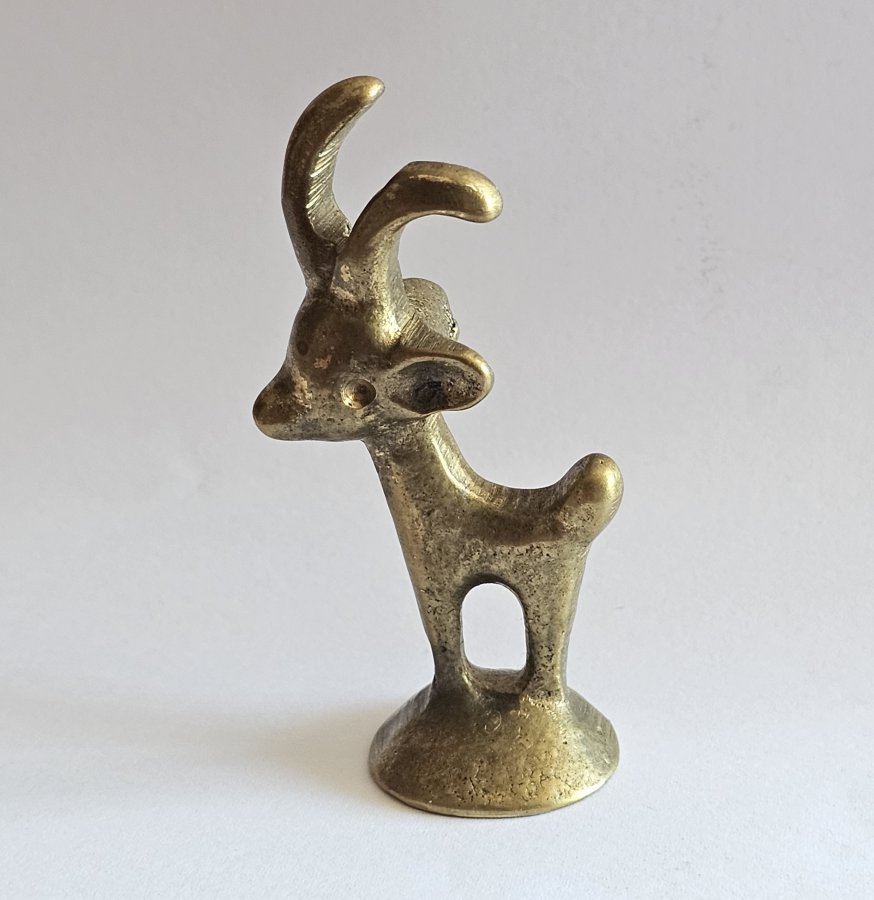 Walter Bosse Gemse – Messingfigur / Gluttöter, 6,5 cm